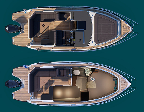 Aquador 250 HT Cabin Plans
