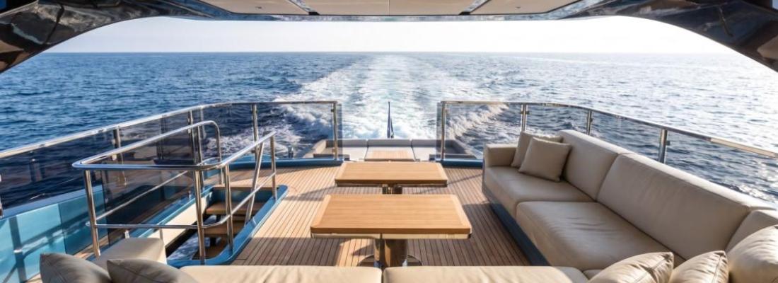 45m Super Yacht Aft Deck