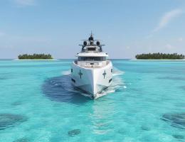 Super Yacht 50m Bow View