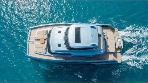Catamaran Super Yacht 25m Aerial