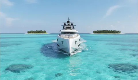 Super Yacht 50m Bow View