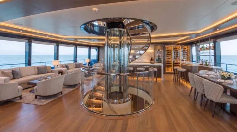 61m Super Yacht Dining